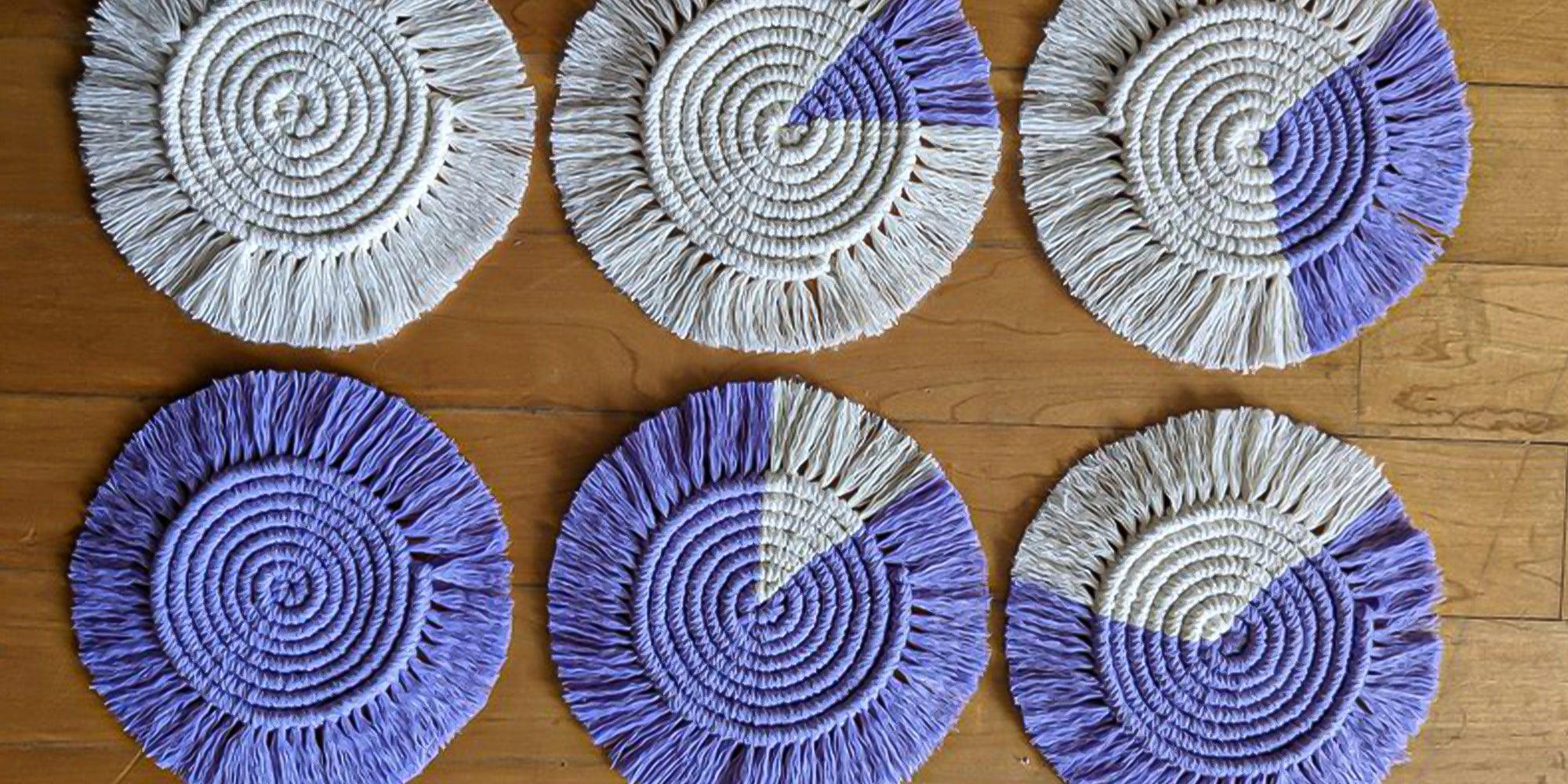 Simple Macramé Coasters Tutorial - BlingBlingYarn