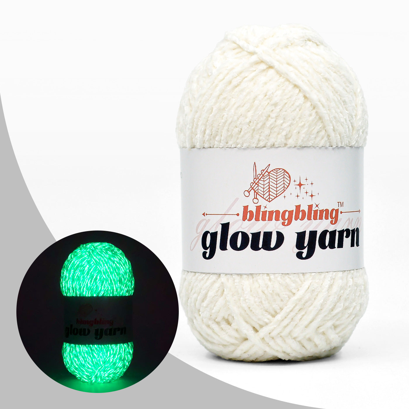 Premium Glow-in-the-Dark Chenille Yarn(41 colors)