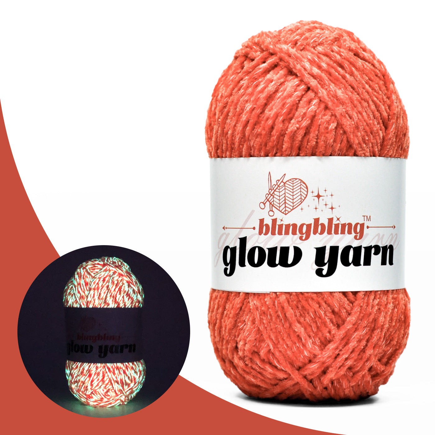 Premium Glow-in-the-Dark Chenille Yarn(41 colors)