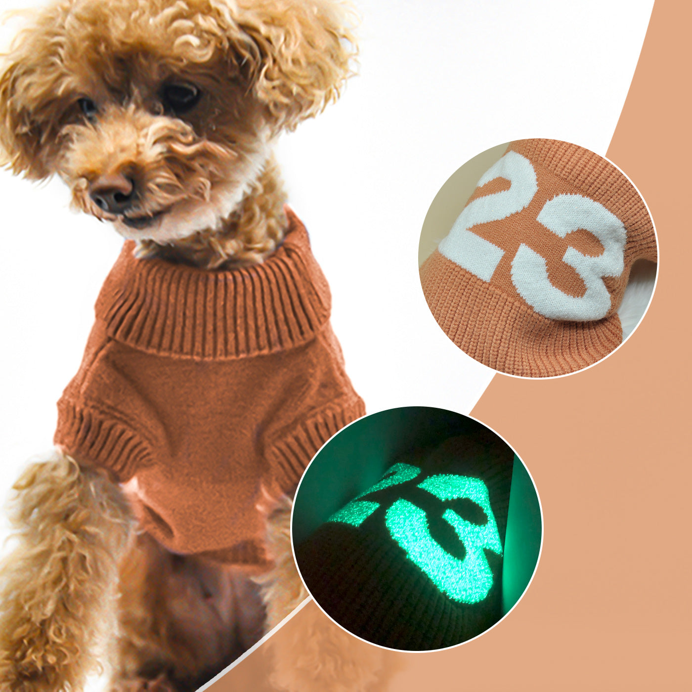 Pet dog night walks glow-in-the-dark safety clothing