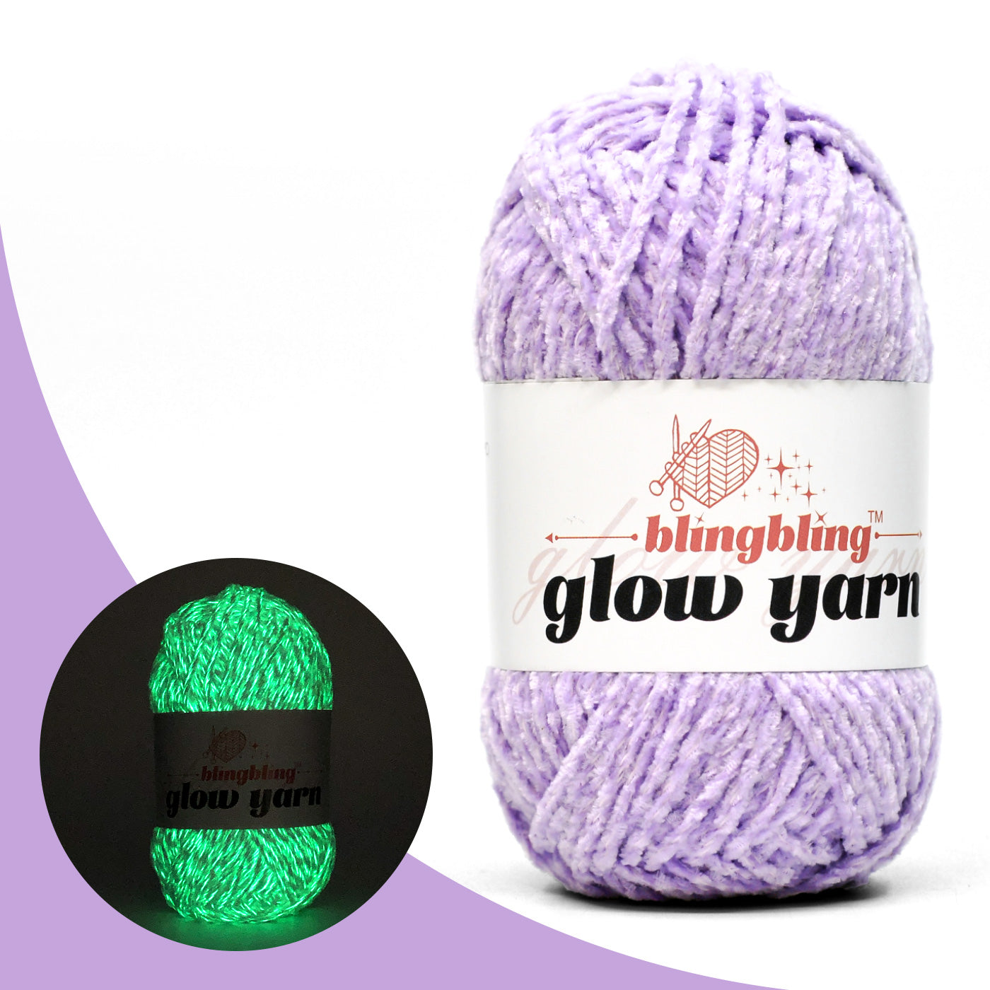 Premium Glow-in-the-Dark Chenille Yarn(41 colors)