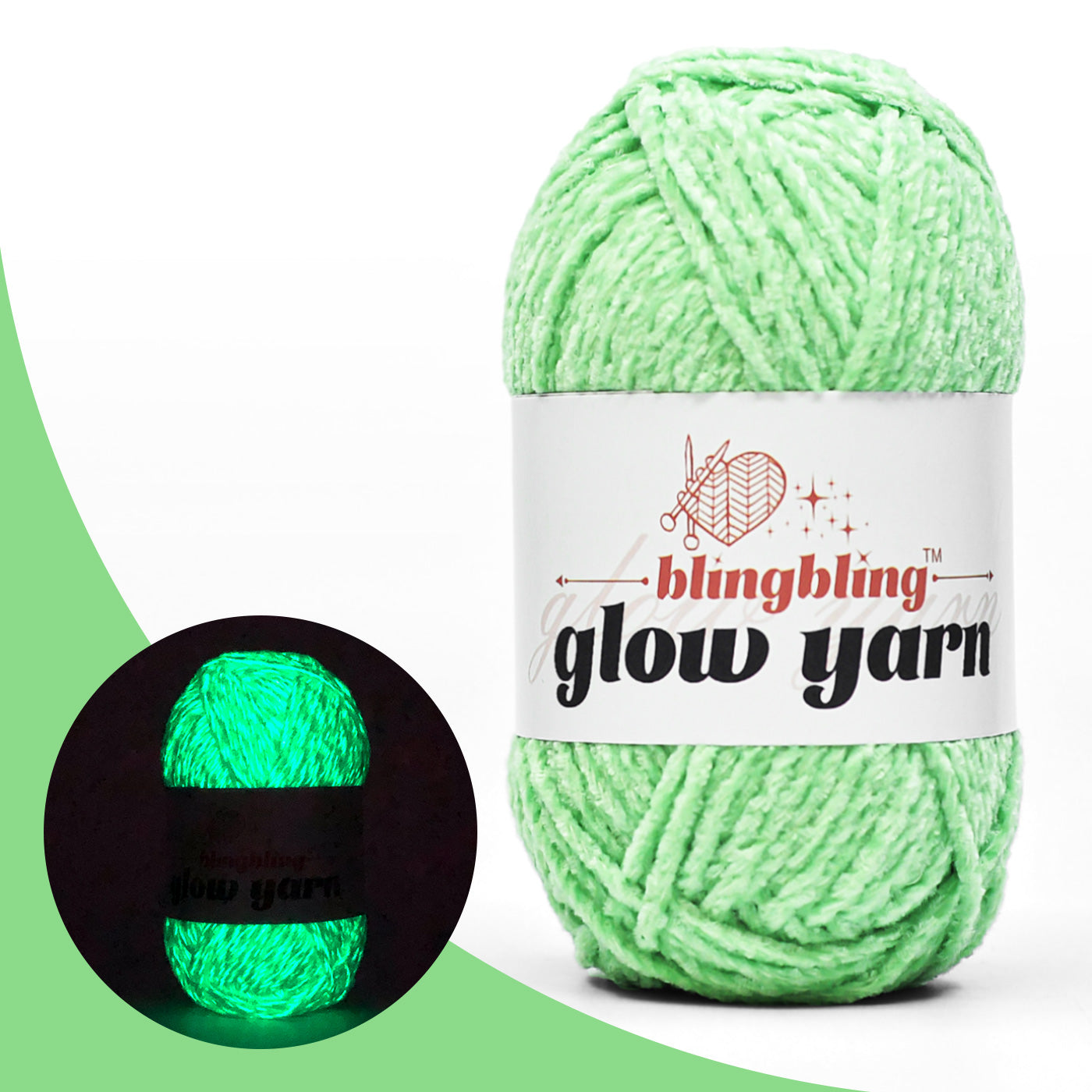 Premium Glow-in-the-Dark Chenille Yarn(41 colors)