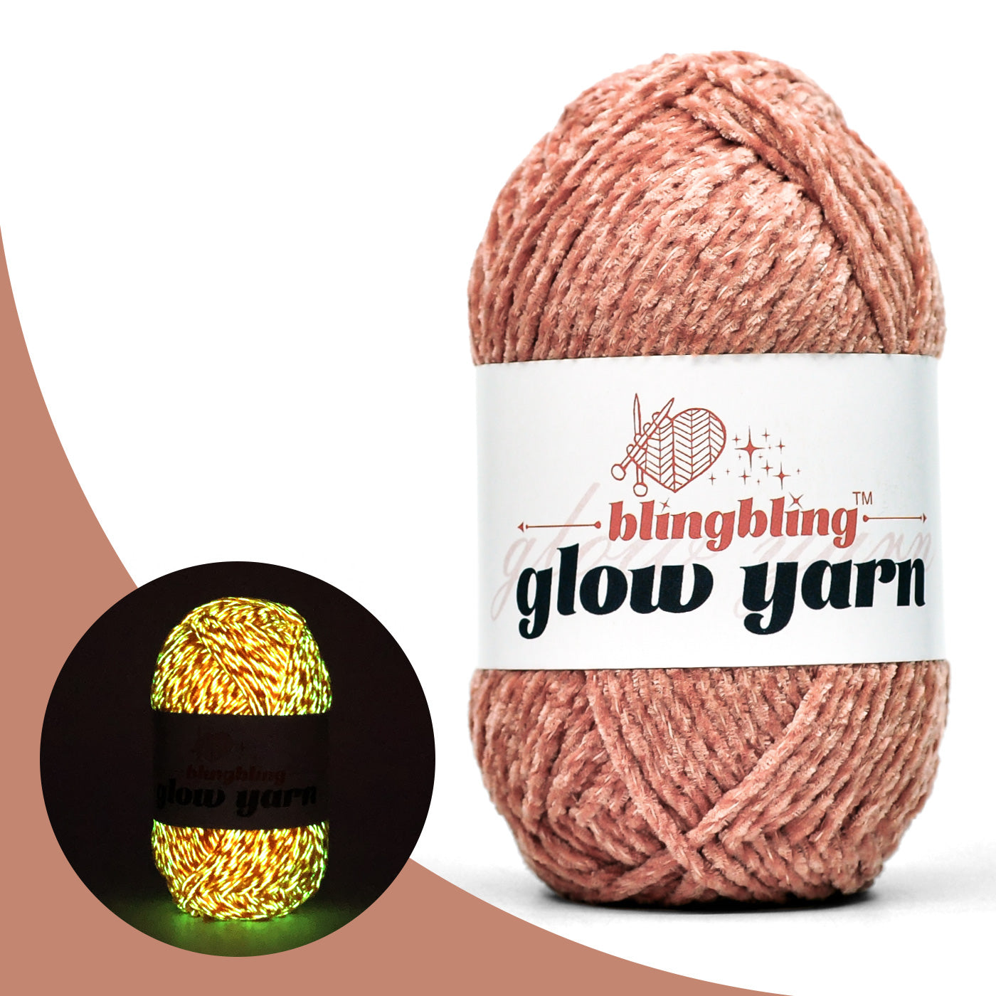 Premium Glow-in-the-Dark Chenille Yarn(41 colors)
