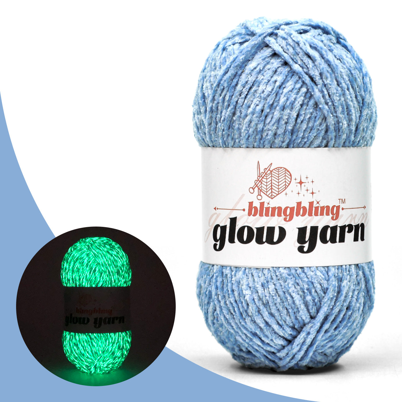 Premium Glow-in-the-Dark Chenille Yarn(41 colors)
