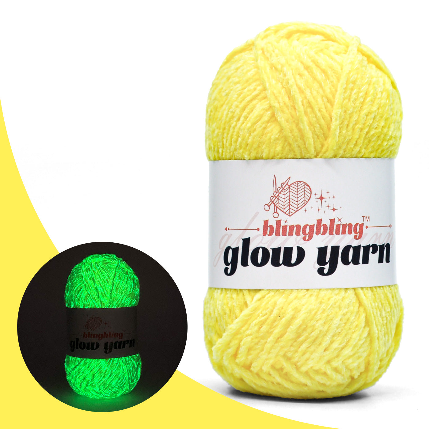 Premium Glow-in-the-Dark Chenille Yarn(41 colors)