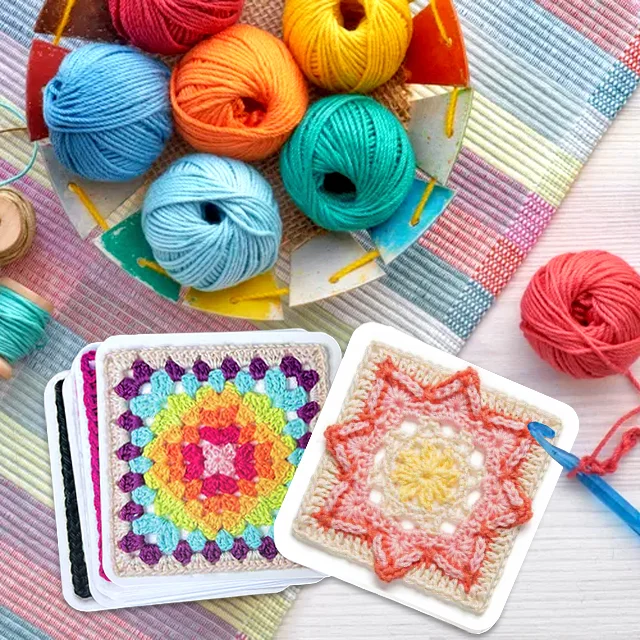 【50 Mix & Match Designs】The Granny Square Card Deck