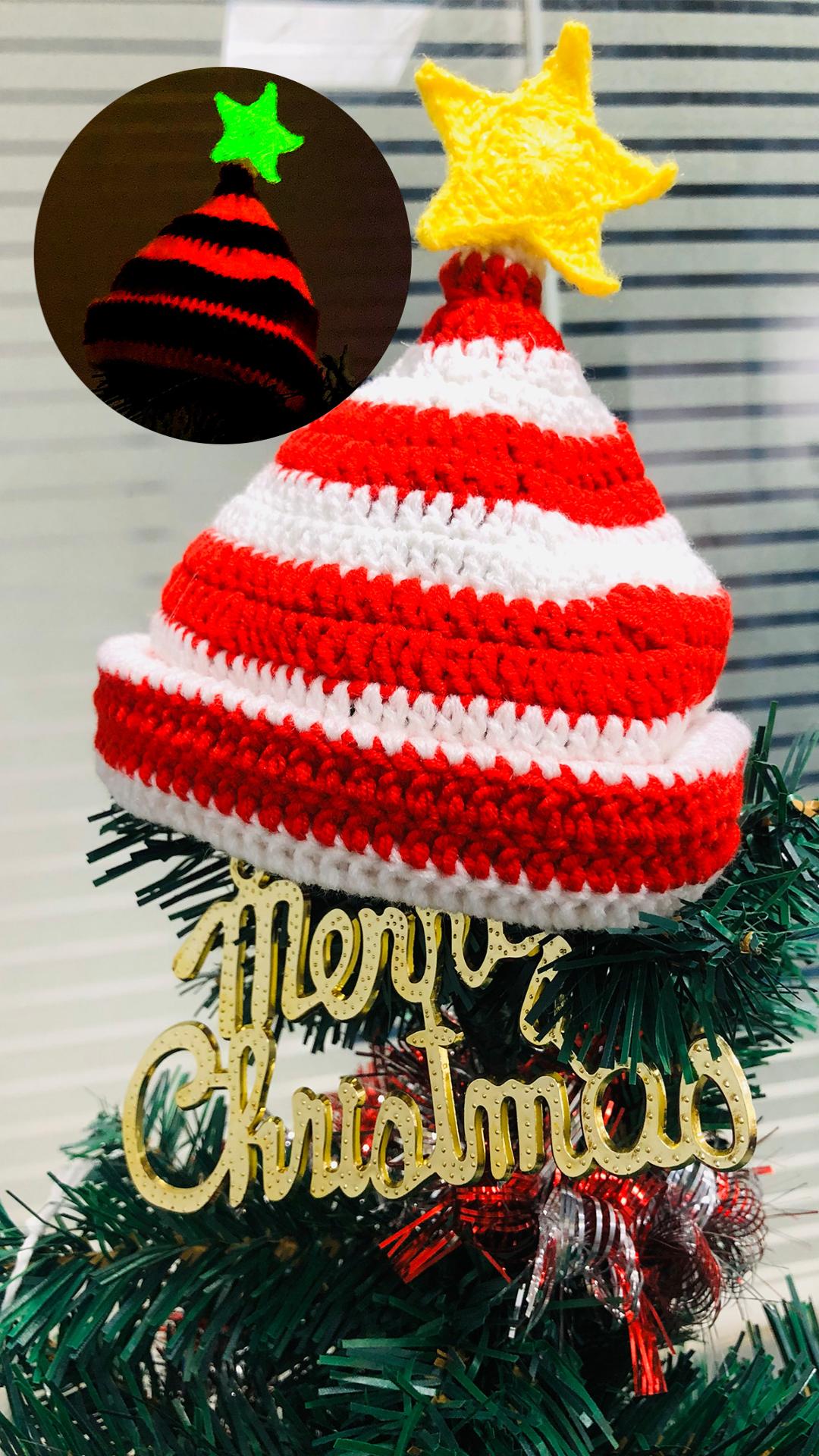Glow-in-the-Dark Santa Hat Crochet Glow-in-the-Dark Santa Hat Crochet Tutorial