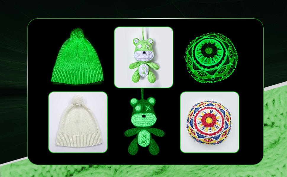 High Gloss Polyester Glow in the Dark Yarn(5PCS)