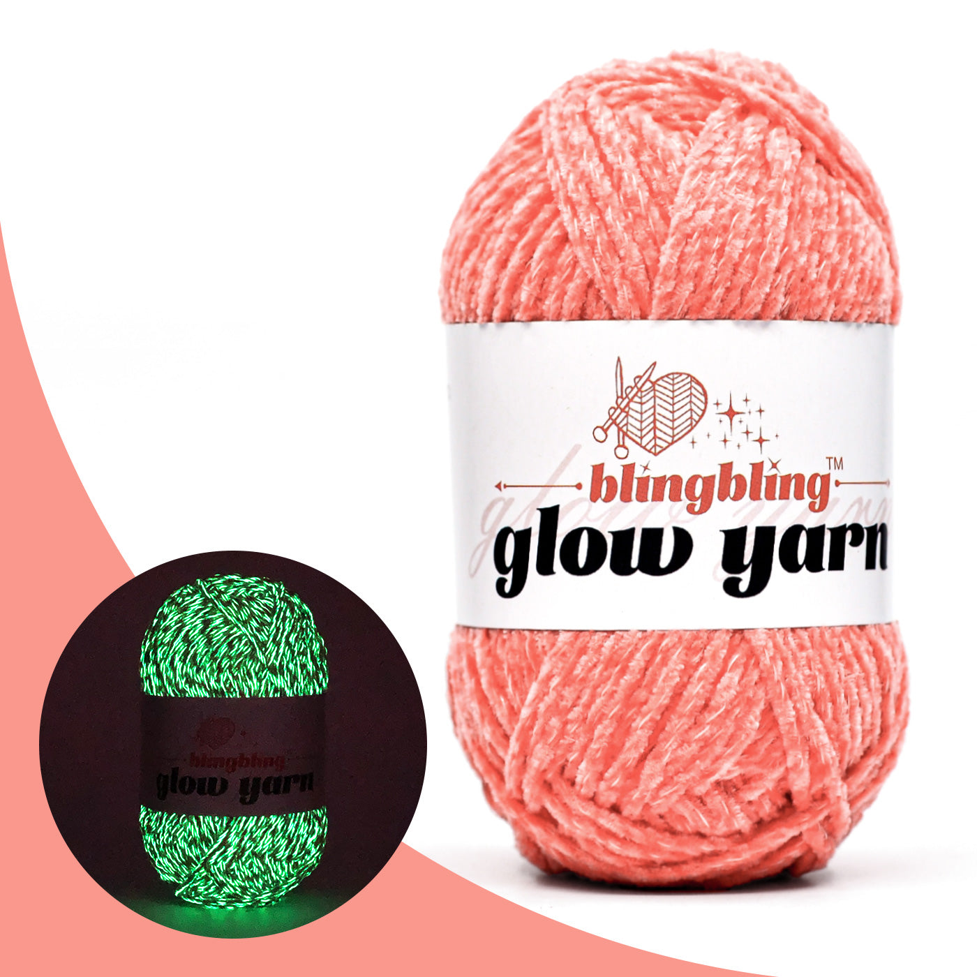 Premium Glow-in-the-Dark Chenille Yarn(41 colors)