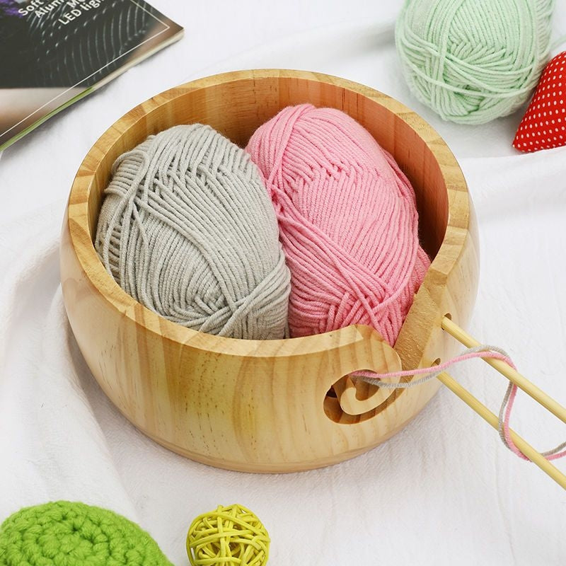 100% Original Wooden Yarn Bowl