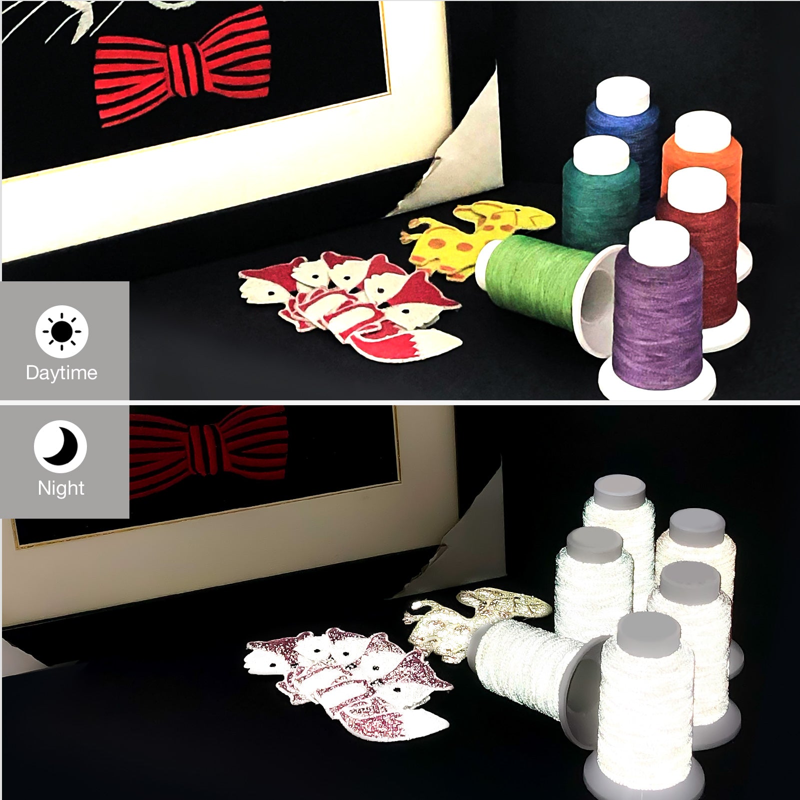 Reflective Embroidery Thread - Premium Quality for Enhanced Visibility and Style(1000M)