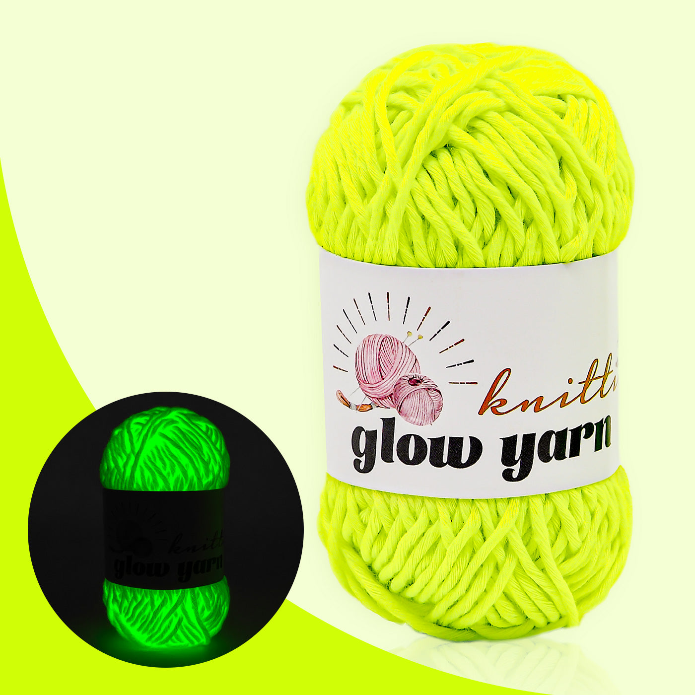 Traditional High Brightness Glow-in-the-Dark Yarn(11 color package)