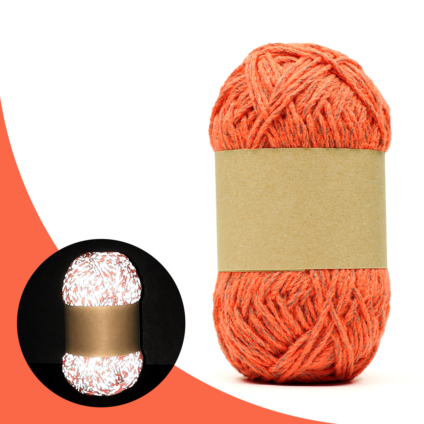 Premium  Pumpkin Reflective Acrylic Yarn