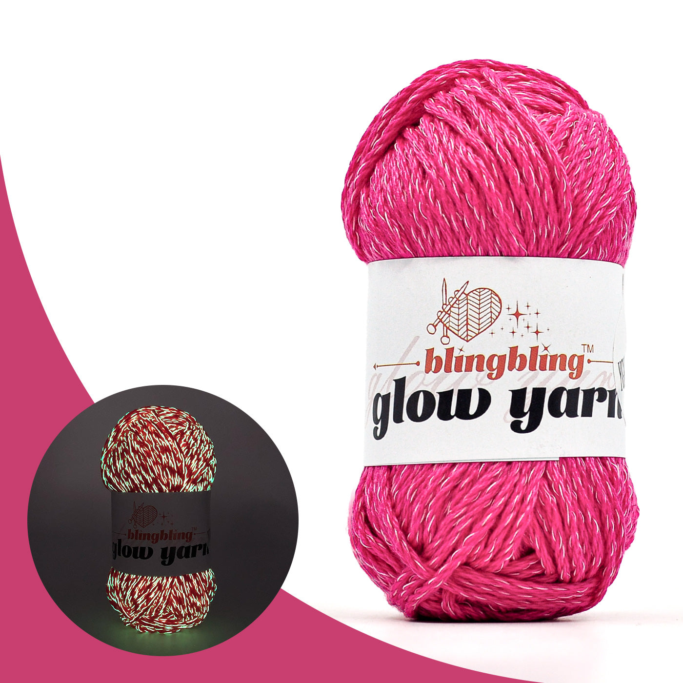 High Brightness Polyester Glow-in-the-Dark Yarn(41 color package)