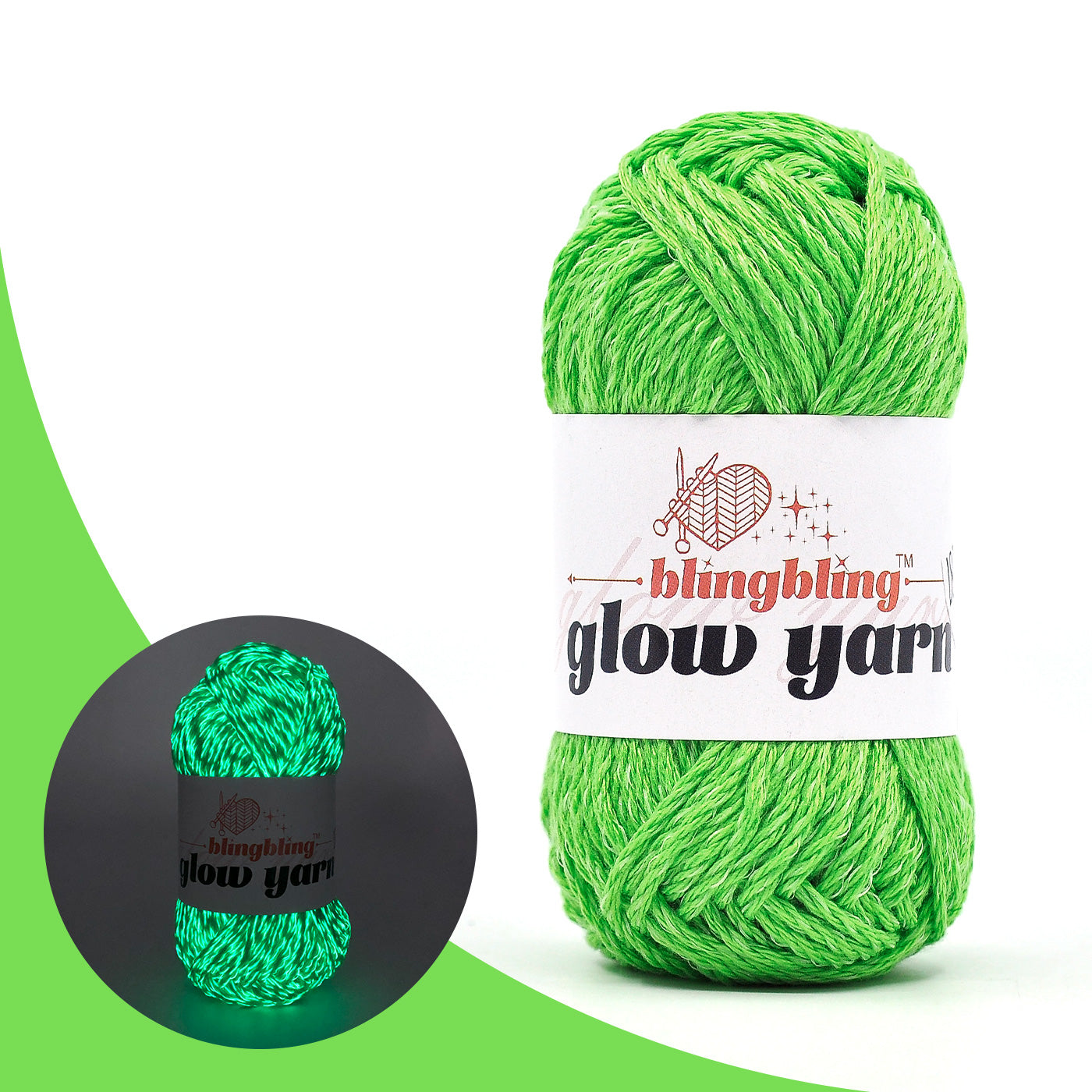 High Brightness Polyester Glow-in-the-Dark Yarn(41 color package)