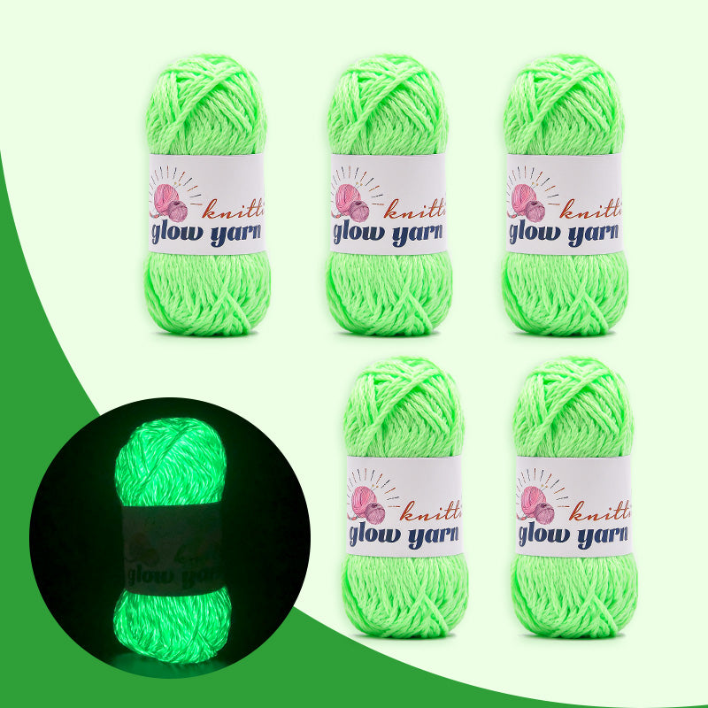 High Gloss Polyester Glow in the Dark Yarn(5PCS)