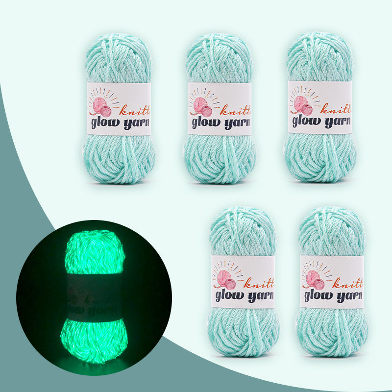 High Gloss Polyester Glow in the Dark Yarn(5PCS)