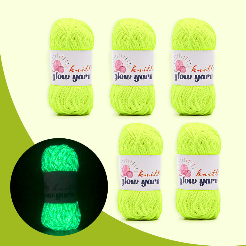 High Gloss Polyester Glow in the Dark Yarn(5PCS)