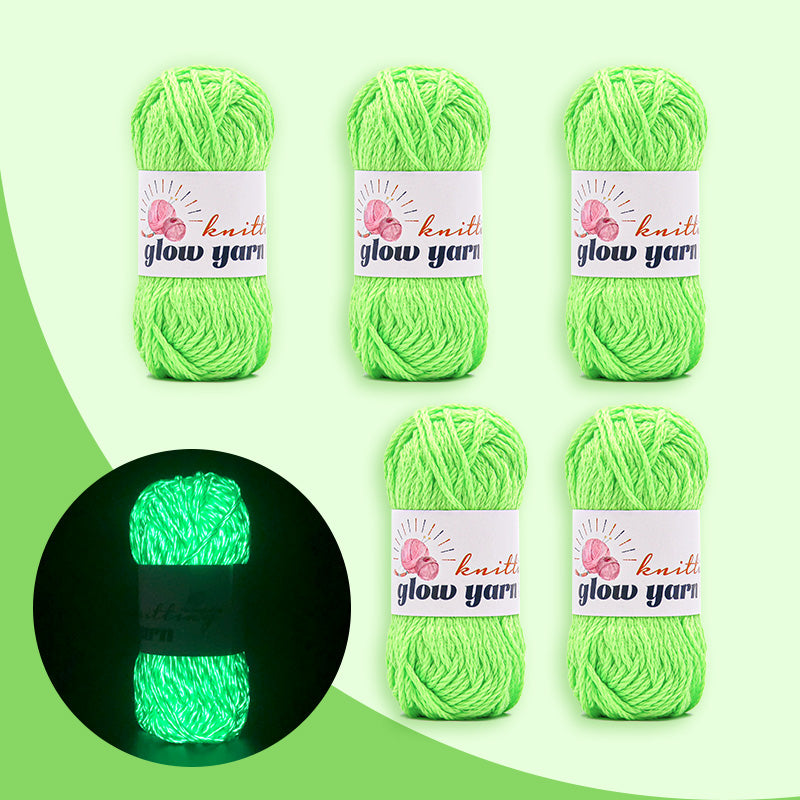 High Gloss Polyester Glow in the Dark Yarn(5PCS)