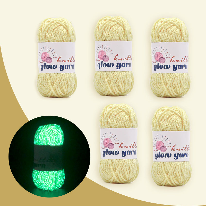 High Gloss Polyester Glow in the Dark Yarn(5PCS)