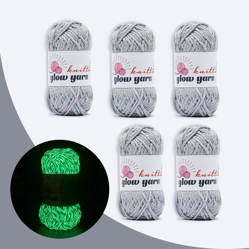 High Gloss Polyester Glow in the Dark Yarn(5PCS)