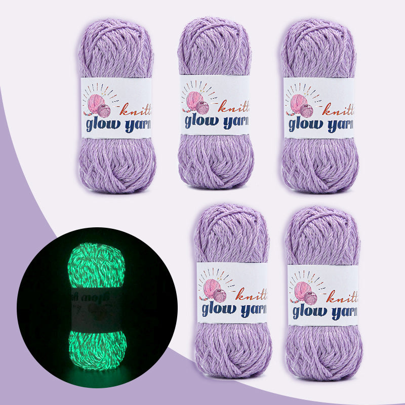 High Gloss Polyester Glow in the Dark Yarn(5PCS)