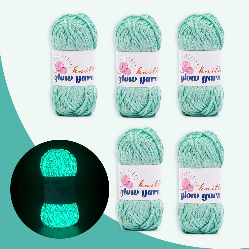 High Gloss Polyester Glow in the Dark Yarn(5PCS)