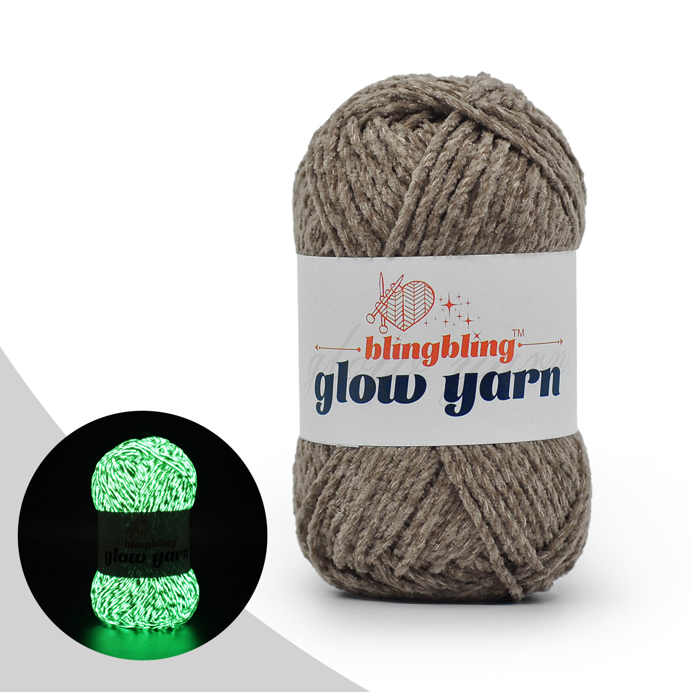 Premium Glow-in-the-Dark Chenille Yarn(41 colors)