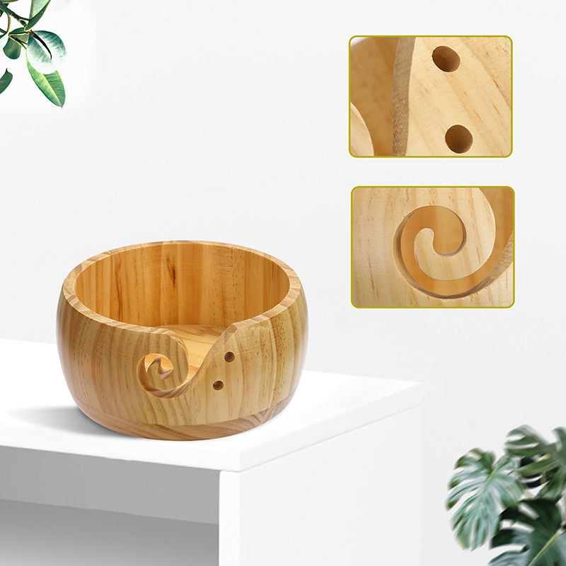 100% Original Wooden Yarn Bowl