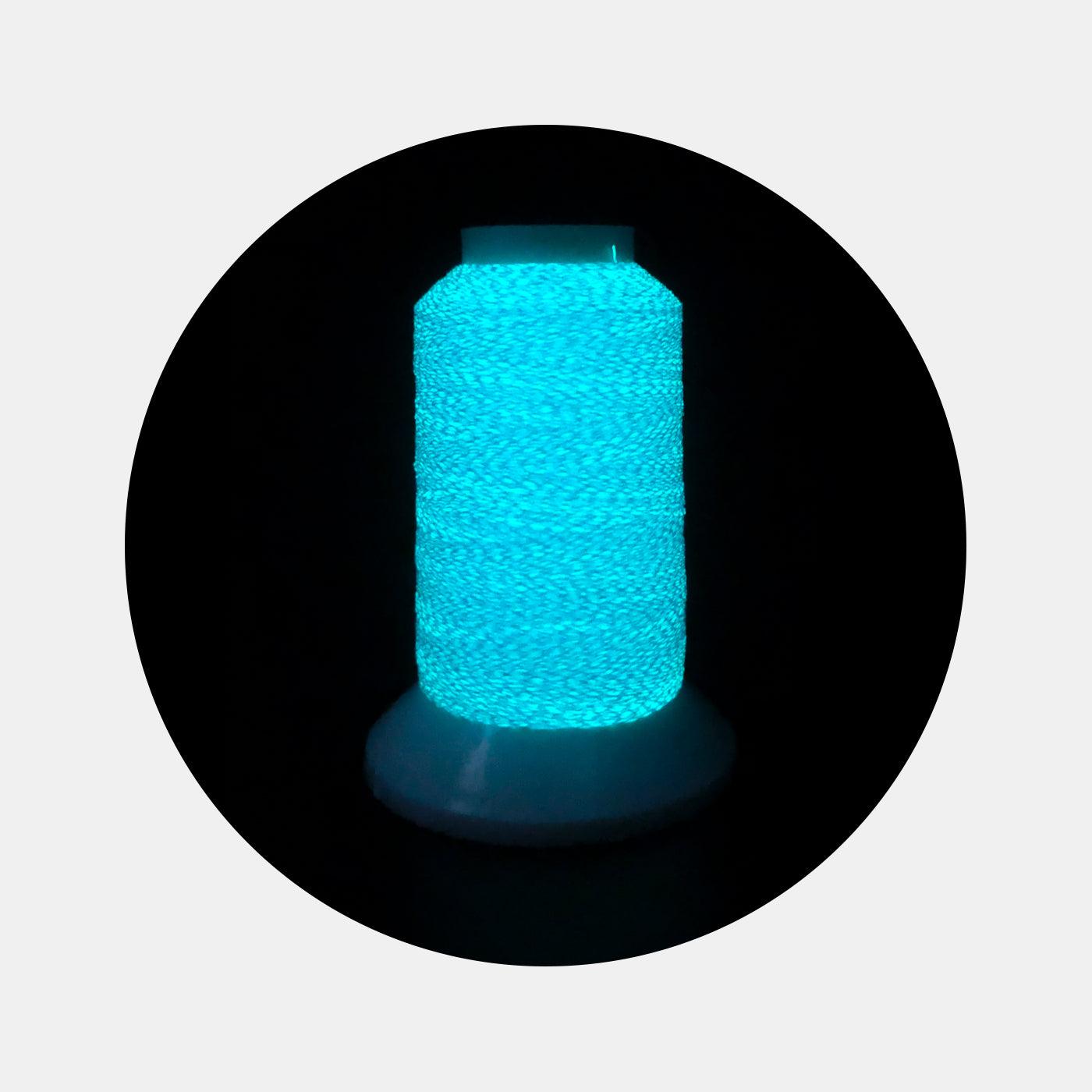 Glow-in-the-Dark Embroidery Thread Set - 12 Colors Package (300M) - BlingBlingYarn