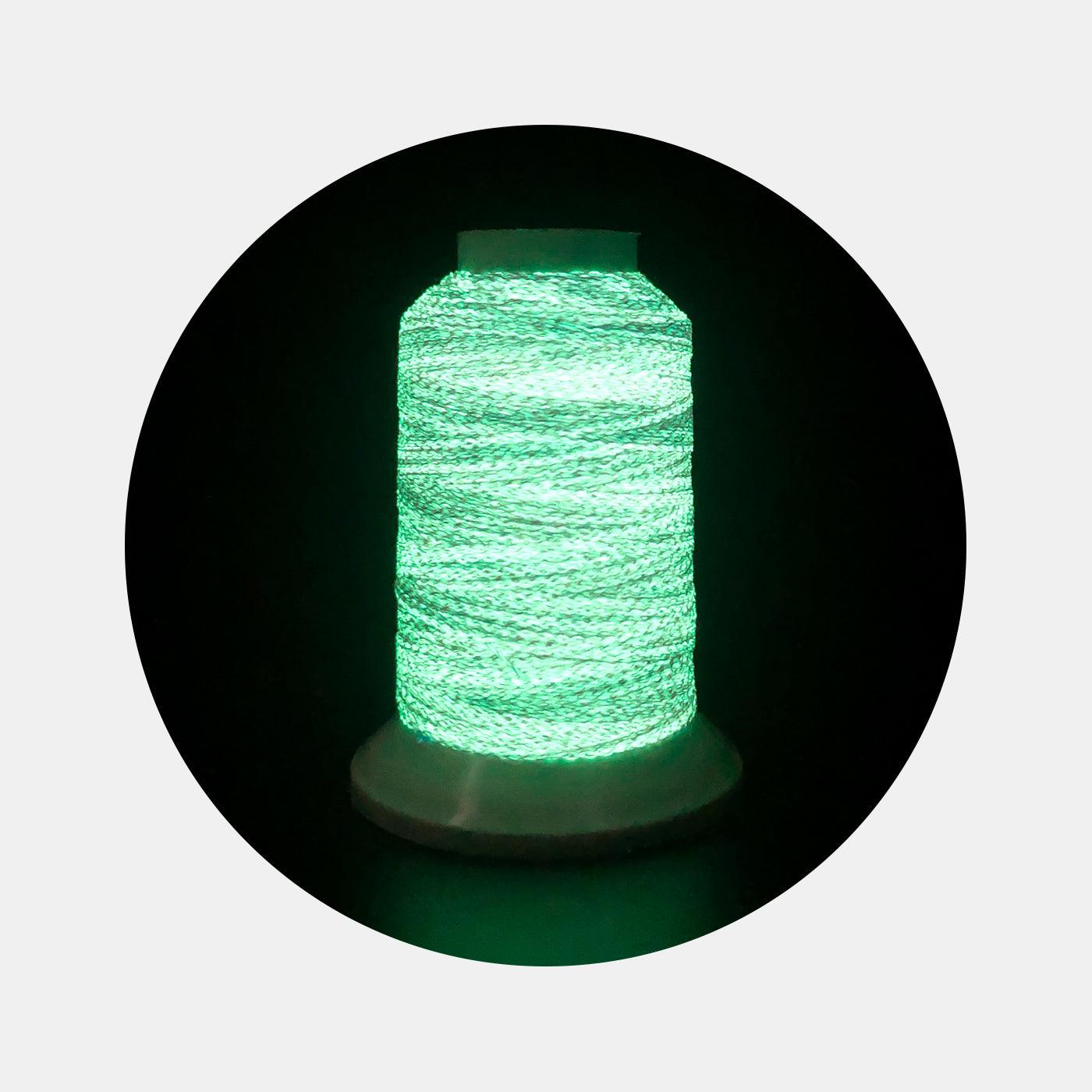 Glow-in-the-Dark Embroidery Thread Set - 12 Colors Package (300M) - BlingBlingYarn