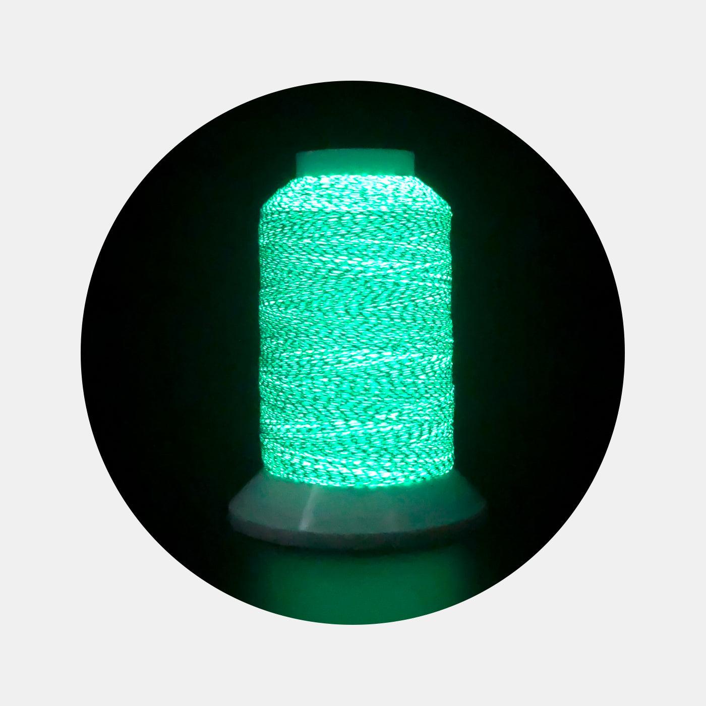 Glow-in-the-Dark Embroidery Thread Set - 12 Colors Package (300M) - BlingBlingYarn