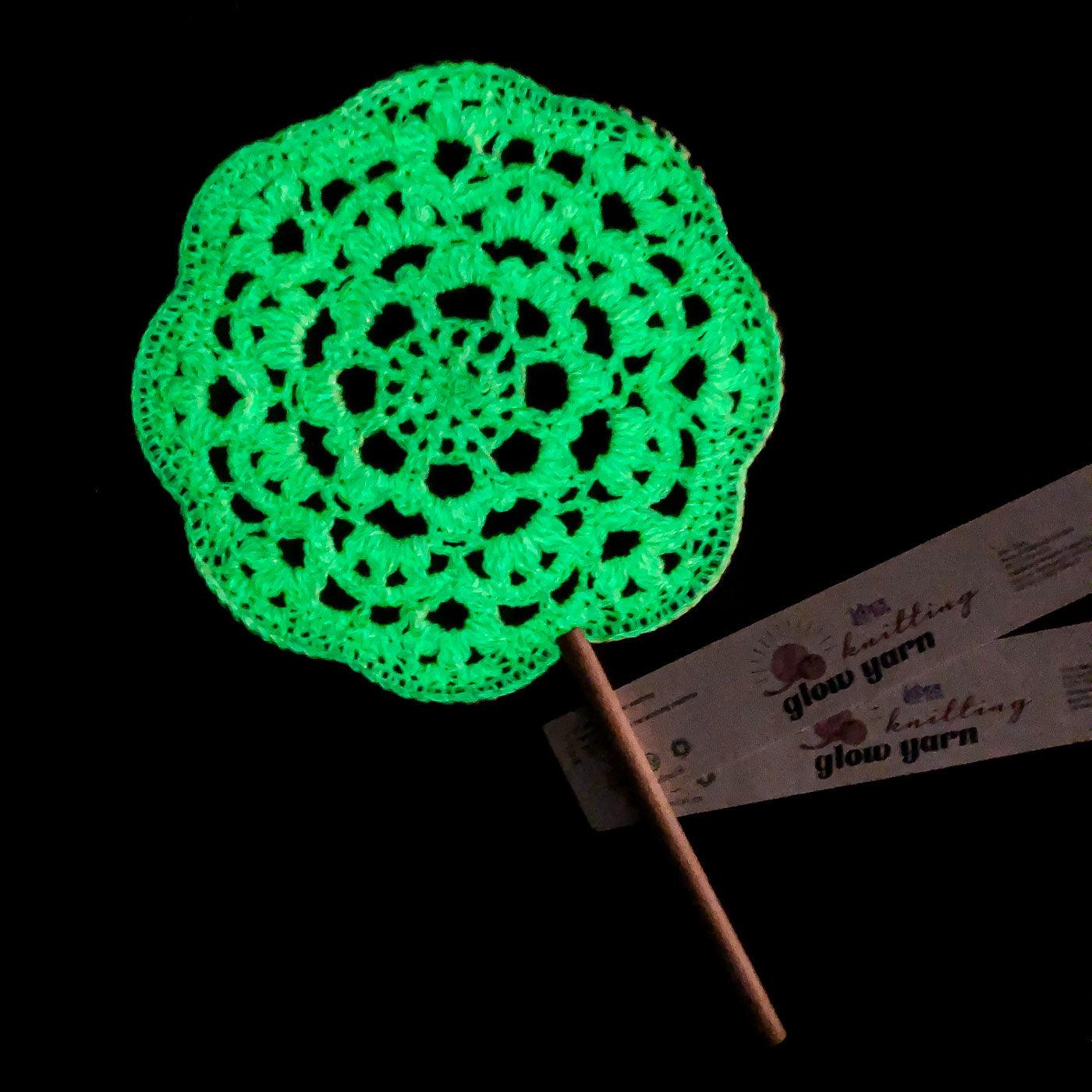 Handmade Crochet Yellow Flower Fan - BlingBlingYarn