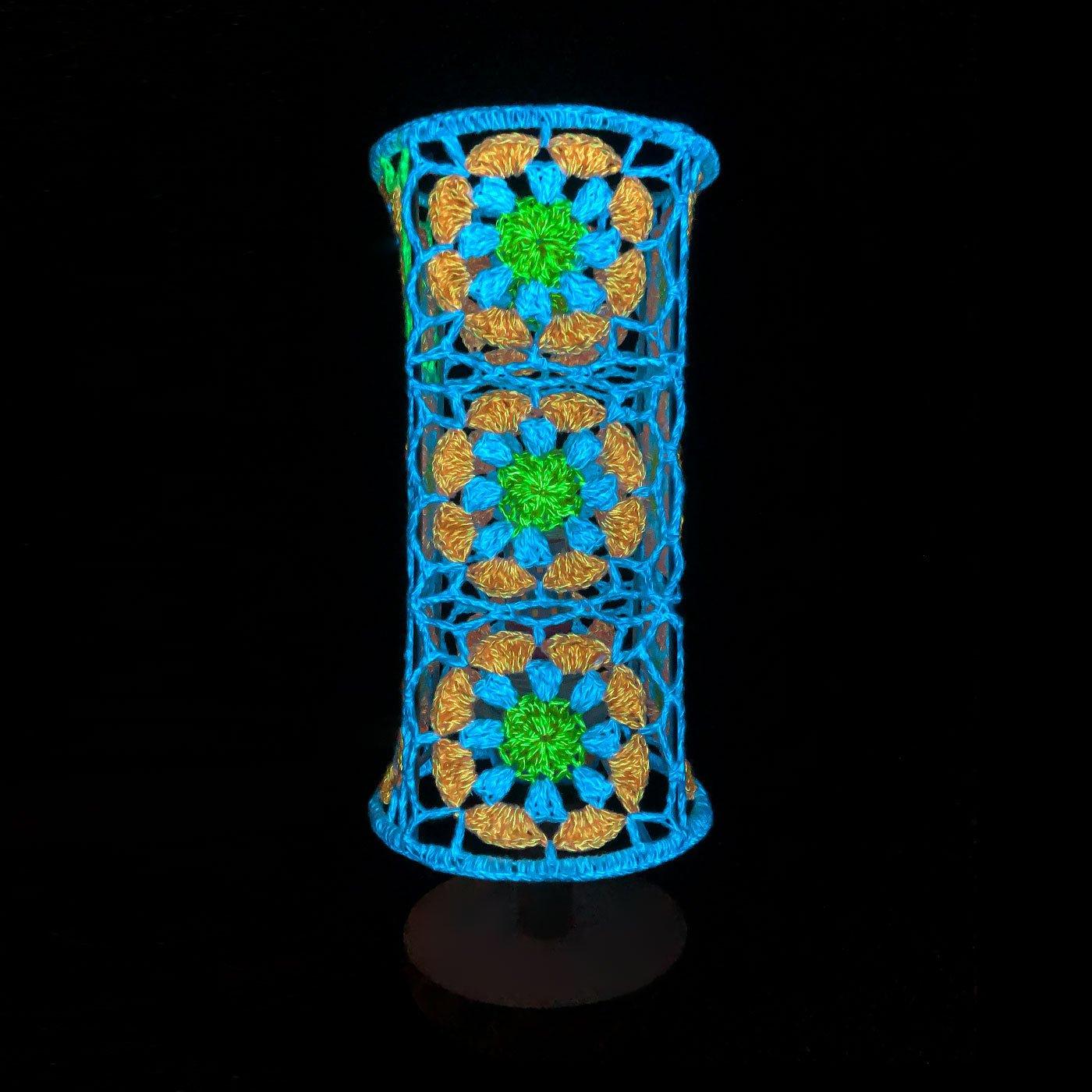 Handmade Crocheted Granny Square night lamp