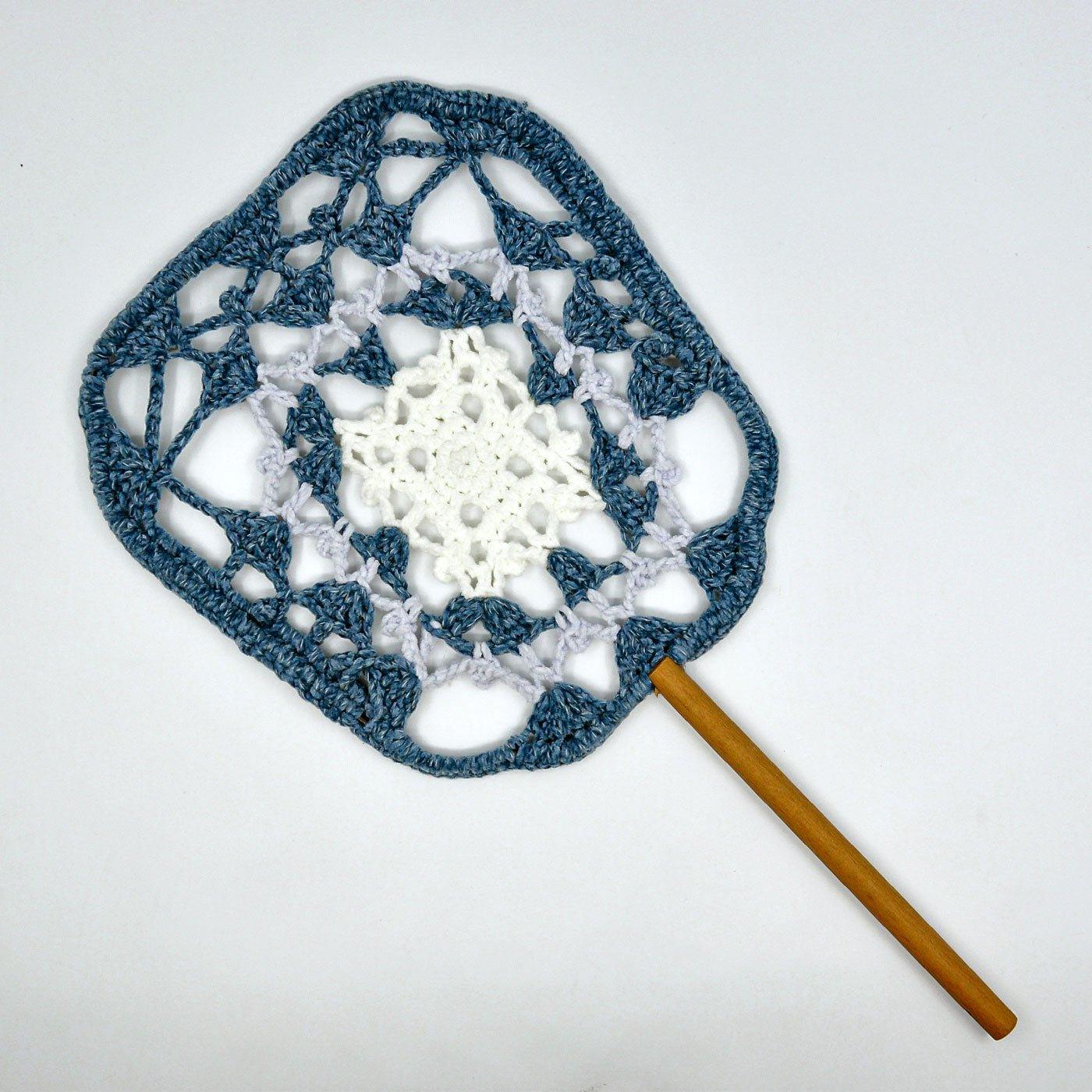 Handmade Crown Frame Knitted Fan - BlingBlingYarn
