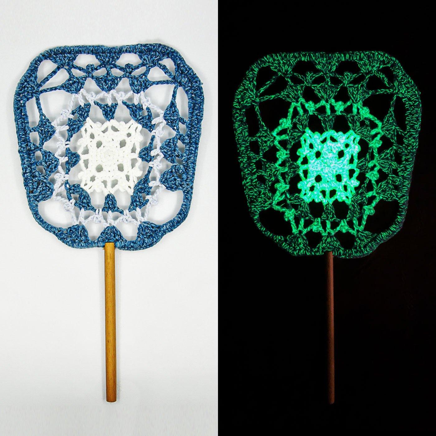 Handmade Crown Frame Knitted Fan - BlingBlingYarn