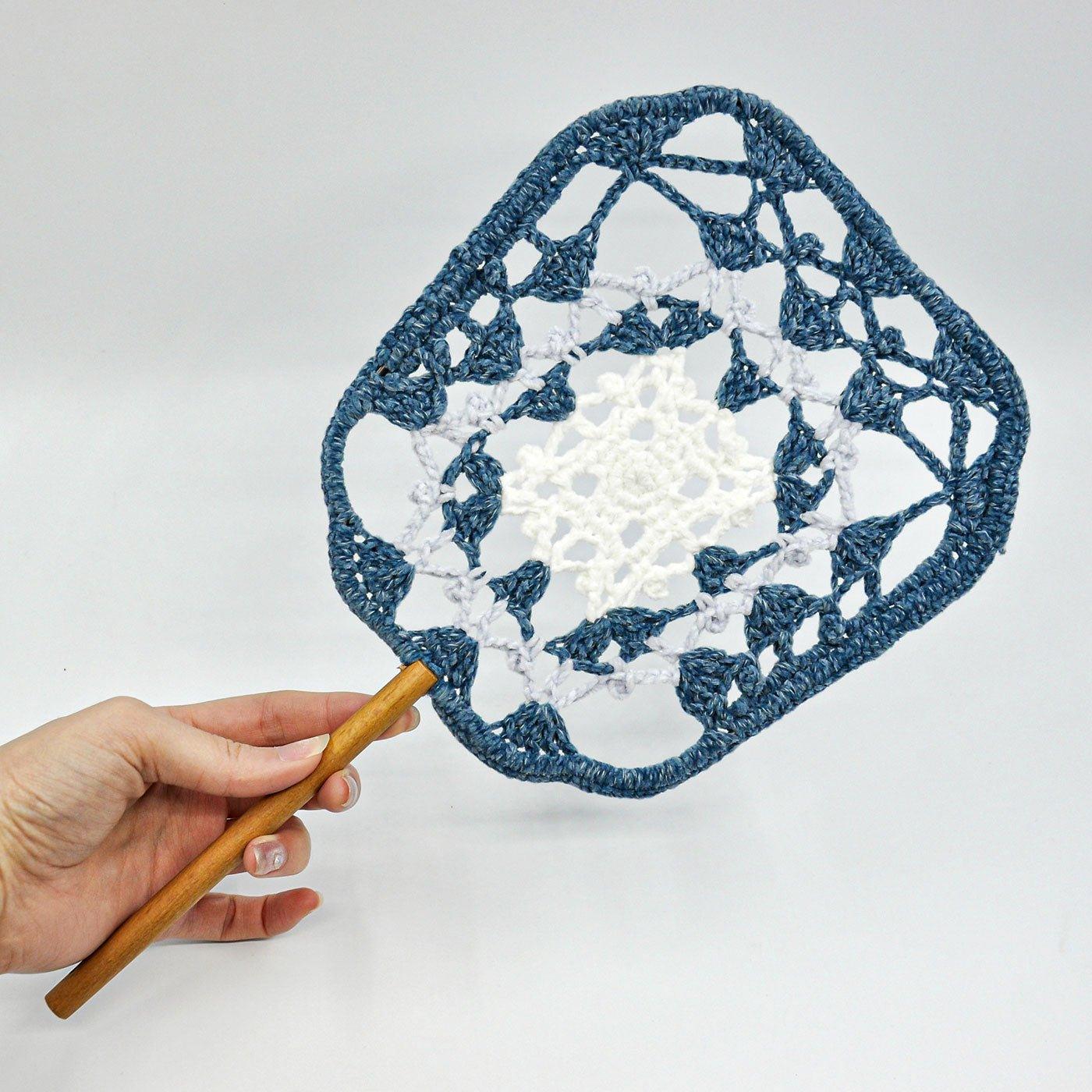 Handmade Crown Frame Knitted Fan - BlingBlingYarn