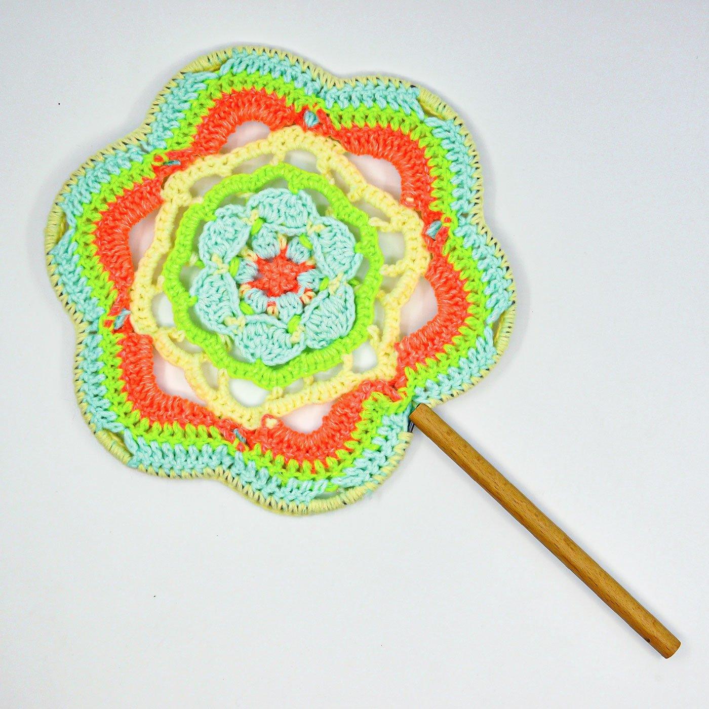 New Chinese Style Colorful Flower Fan - BlingBlingYarn