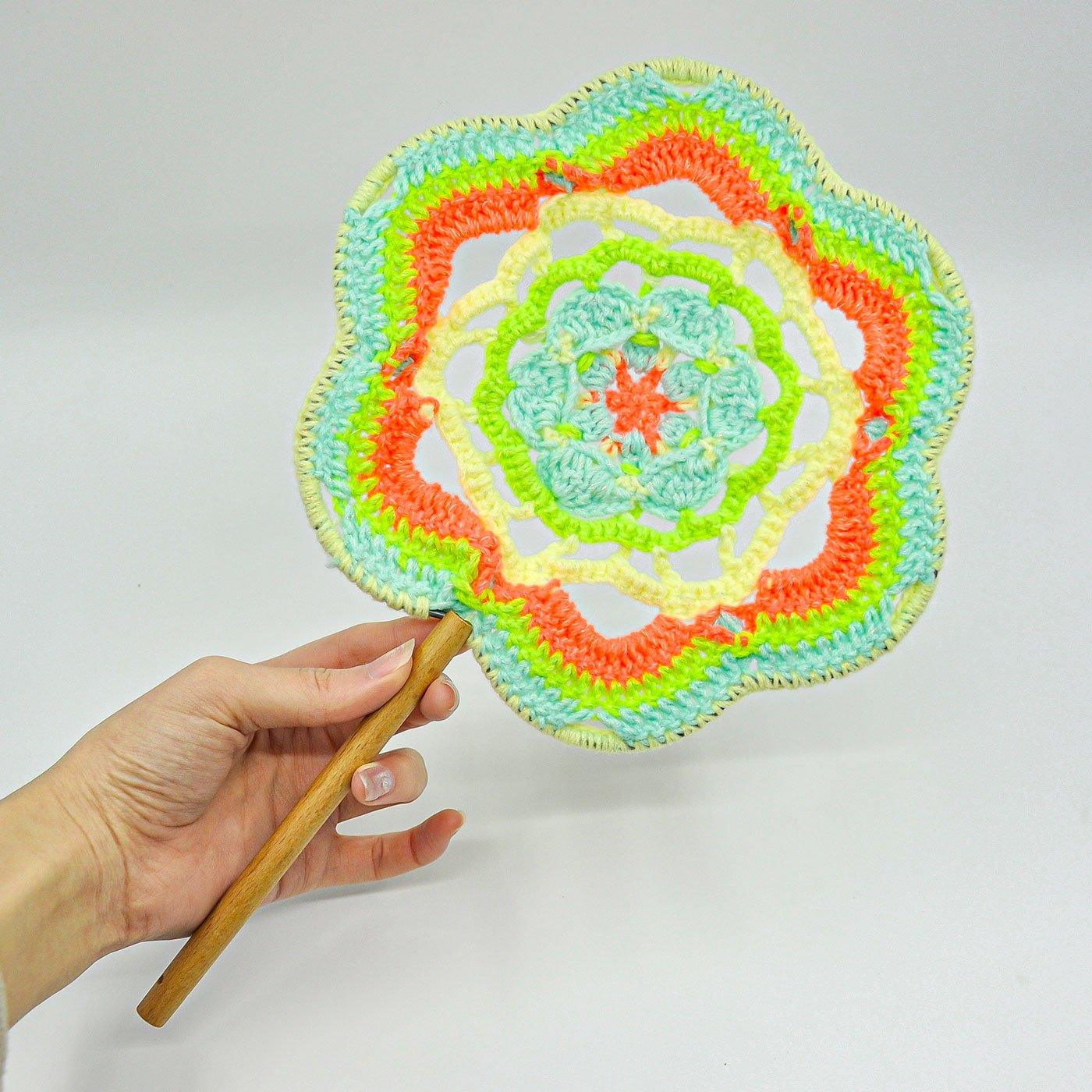 New Chinese Style Colorful Flower Fan - BlingBlingYarn