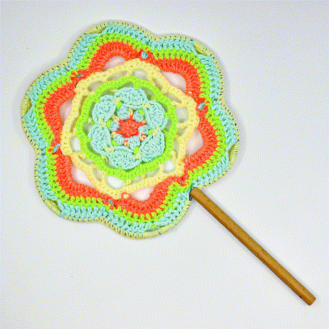 New Chinese Style Colorful Flower Fan - BlingBlingYarn