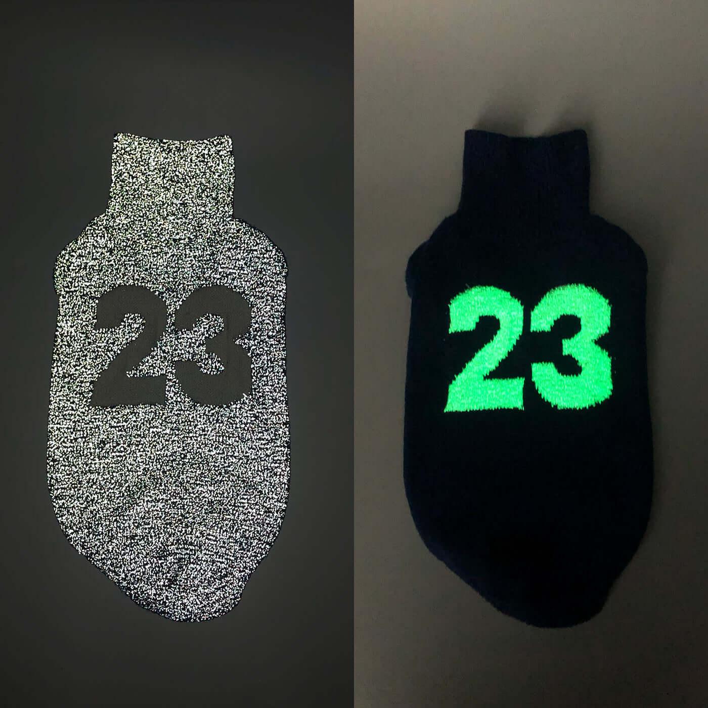 Pet dog night walks glow-in-the-dark safety clothing