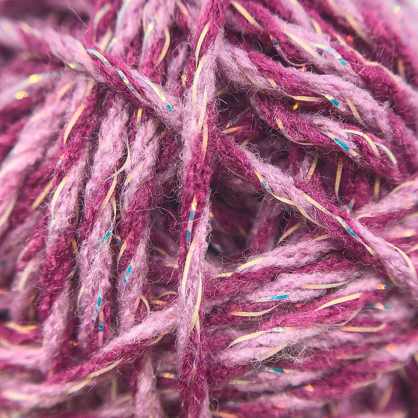 Premium Glow-in-the-Dark Acrylic Yarn with Metallic Shine and Multicolor Twist