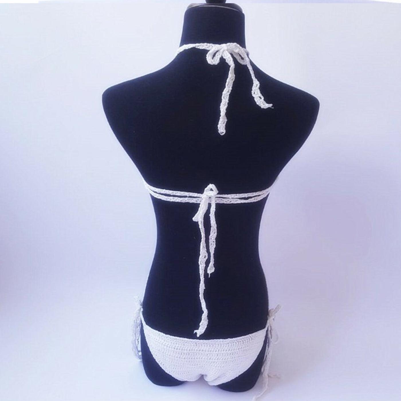 Radiant Glow Swimsuit – Handwoven One-Piece Bikini - BlingBlingYarn