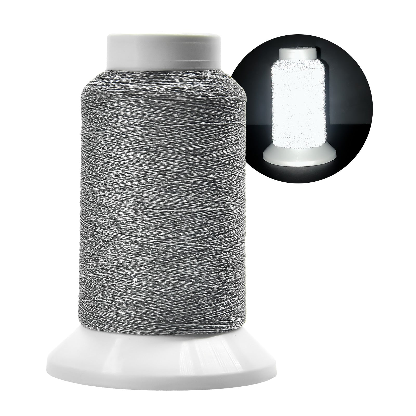 Reflective Embroidery Thread - Premium Quality for Enhanced Visibility and Style(1000M) - BlingBlingYarnReflective Embroidery Thread - Premium Quality for Enhanced Visibility and Style(1000M)threadBlingBlingYarnBlingBlingYarnFGX108-1001-1000M
