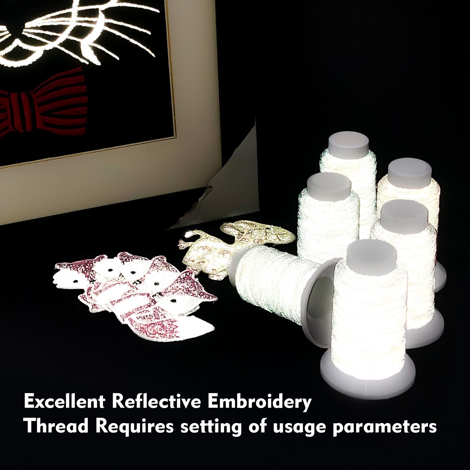 Premium Reflective Embroidery Thread 1000M - High-Visibility Safety Glow Thread