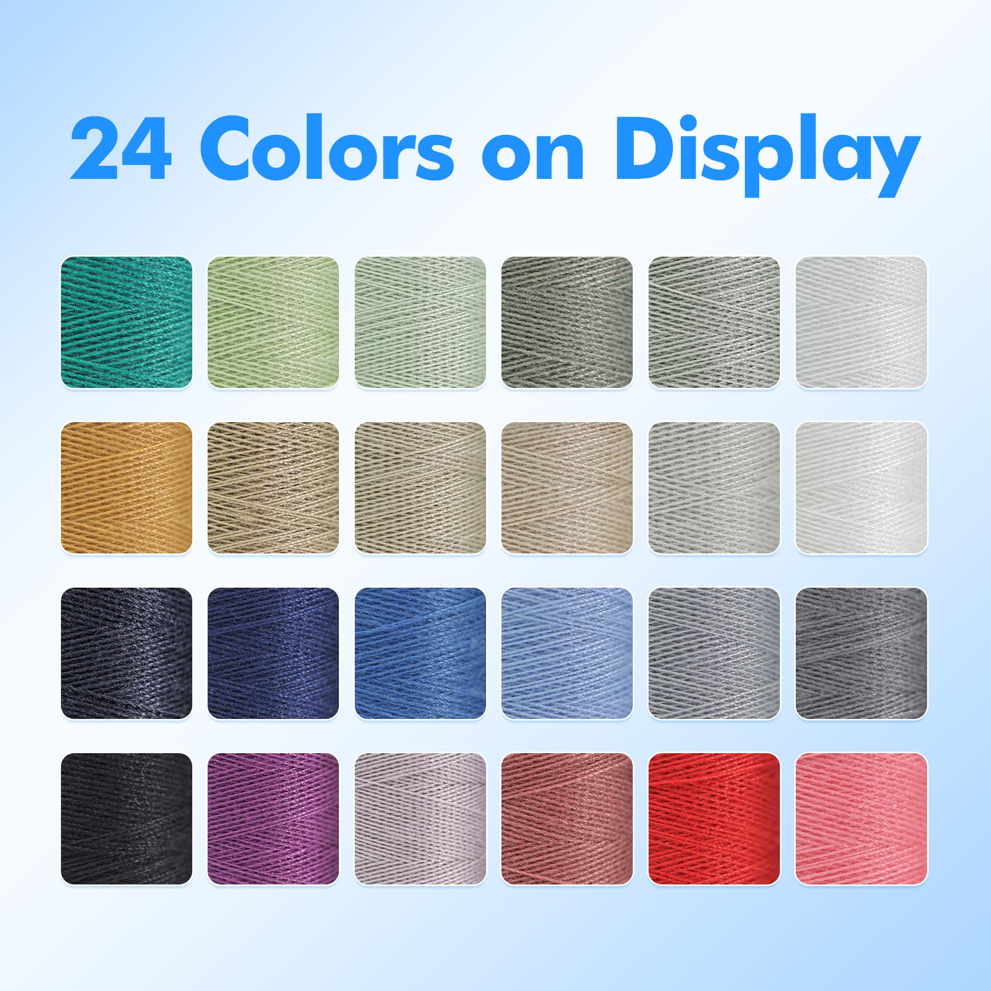 Sewing Thread-24 Spools of Polyester Thread for Hand & Machine Sewing