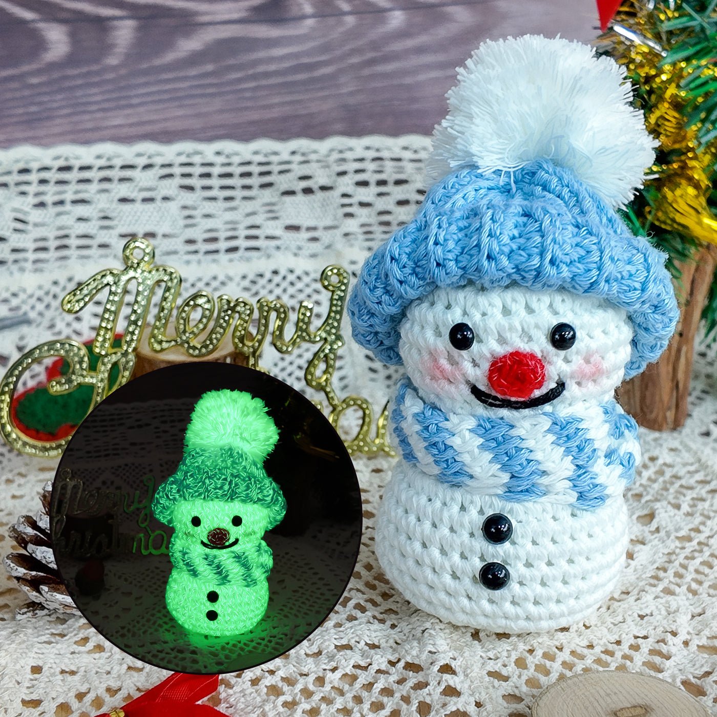 The Glow - in - the - Dark Snowman Pattern - BlingBlingYarnThe Glow - in - the - Dark Snowman PatternBlingBlingYarnBlingBlingYarn