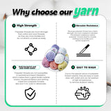 High Gloss Polyester Glow in the Dark Yarn(5PCS)
