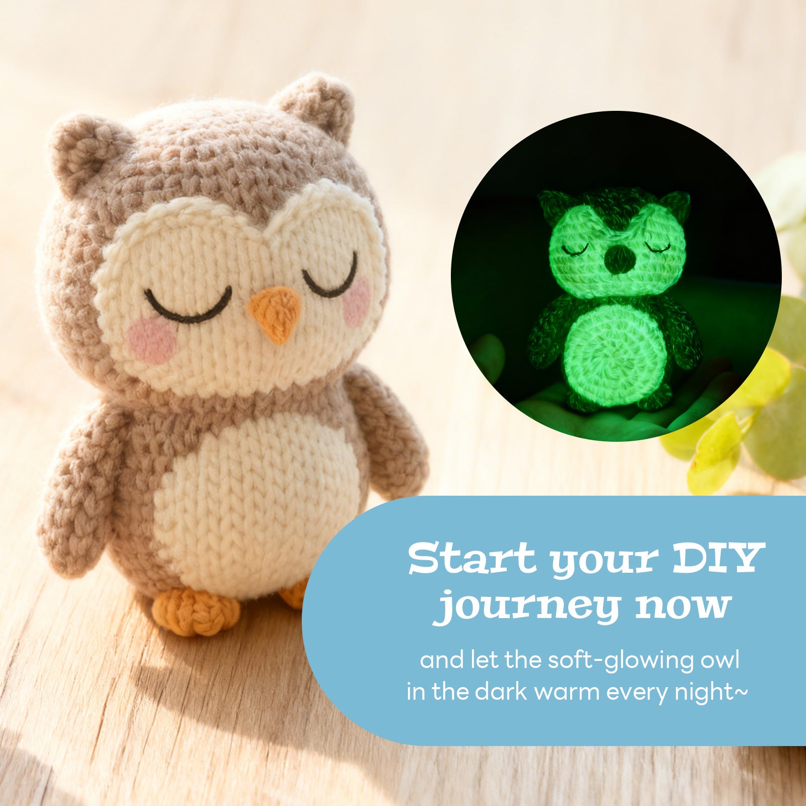 All-in-One Owl Embroidery Starter Kit for Beginners | Cute Bird Pattern