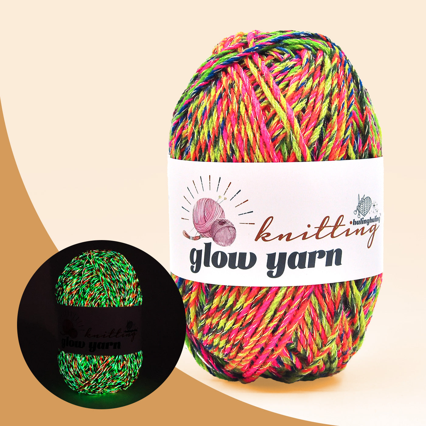Glow-in-the-Dark Metallic Yarn - Premium Quality for Crochet